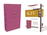  KJV, Thinline Bible, Leathersoft, Pink, Red Letter Edition, Comfort Print
