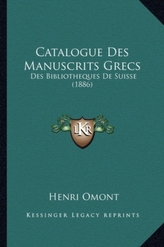  CATALOGUES DES MANUSCRITS GRECS.