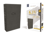  KJV, Thinline Bible Youth Edition, Leathersoft, Gray, Red Letter Edition, Comfort Print