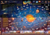  Solar System children's map laminated with hanging strips