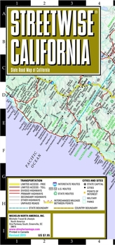  Streetwise Map California - Laminated City Center Street Map of California