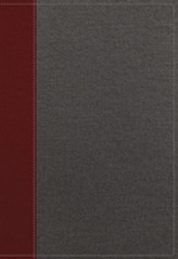 The NKJV, Open Bible, Cloth Over Board, Gray/Red, Red Letter Edition, Comfort Print