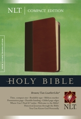  Compact Edition Bible NLT, TuTone (LeatherLike, Brown/Tan)