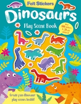  Felt Stickers Dinosaur Play Scene Book