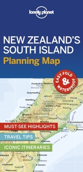  Lonely Planet New Zealand\'s South Island Planning Map