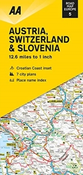  Road Map Austria, Switzerland & Slovenia