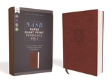  NASB, Super Giant Print Reference Bible, Leathersoft, Brown, Red Letter, 1995 Text, Comfort Print