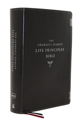 The NKJV, Charles F. Stanley Life Principles Bible, 2nd Edition, Leathersoft, Black, Thumb Indexed, Comfort Print