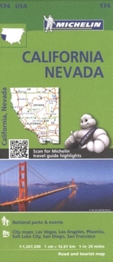  MICHELIN USA CALIFORNIA NEVADA MAP 174
