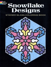 Snowflake Designs Stained Glass Coloring Book