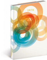 Diář 2016 - Cambio, Kruhy - Týdenní B6,  11 x 17 cm