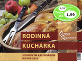 Rodinná kuchárka s daňovým kalendárom na rok 2016 - stolový kalendář