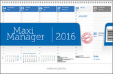 Maximanager modrý - stolní kalendář 2016