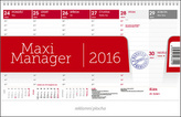 Maximanager červený - stolní kalendář 2016