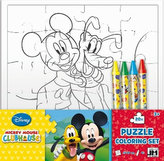 Mickey klubík - Omalovánky puzzle