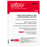DUPP 1/2016 Zmeny v dani z prijmov a v dani z pridanej hodnoty v roku 2016
