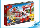 BanBao stavebnice Fire hasičský dispečink + vozidlo