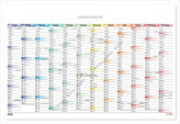 Kalendář nástěnný 2017 - Mapový plakát barevný
