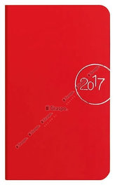 Diář 2017 - Slim červený týdenní kapesní