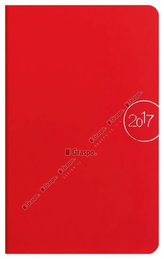 Diář 2017 - Slim červený týdenní A5