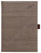 Diář 2017 - Wood hnědý týdenní A5