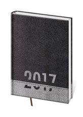 Diář 2017 - Ponny/denní A5 černá/šedá