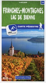 Franches-Montagnes / Lac de Bienne 10 Wanderkarte 1:40 000 matt laminiert