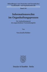 Informationsrechte im Organhaftungsprozess.