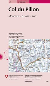 Swisstopo 1 : 100 000 Col du Pillon