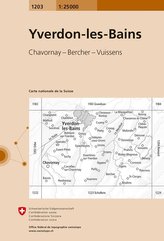 Swisstopo 1 : 25 000 Yverdon-les-Bains