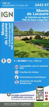 Monts de Lacaune.la Salvetat-sur-Agout.PNR du Haut Languedoc 1:25 000
