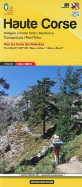 Libris Wanderkarte 08. Haute Corse (GR20) - Balagne - monte Cinto - Restonica - Castagniccia - Fium\'Orbo 1 : 60 000