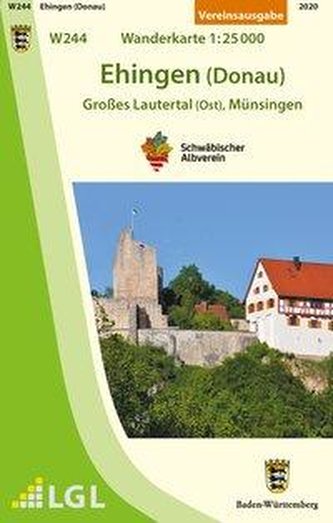 Ehingen (Donau) - Großes Lautertal (Ost), Münsingen. Wanderkarte 1:25.000 Ehingen (Donau) - Großes Lautertal (Ost), Münsingen. Wanderkarte 1:25.000