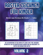 Bücher zum Zeichnen für Kinder 5 - 7 Jahre (Raster zeichnen für Kinder - Volume 2): Dieses Buch bringt Kindern bei, wie man Comi