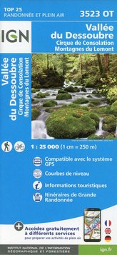 Vallée du Dessoubre - Cirque de Consolation - Montagnes du Lomont 1:25 000
