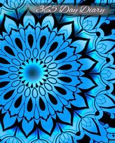 365 Day Diary: Journal Style Notebook - Blue Sky Mandala - 8x10 Inches - Matte Finish