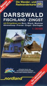 Darsswald - Fischland - Zingst 2017-2019 1:30 000. Rad- und Wanderkarte.