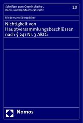Nichtigkeit von Hauptversammlungsbeschlüssen nach § 241 Nr. 3 AktG