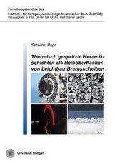 Thermisch gespritzte Keramikschichten als Reiboberflächen von Leichtbau-Bremsscheiben