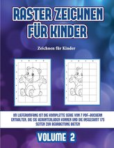 Zeichnen für Kinder (Raster zeichnen für Kinder - Volume 2): Dieses Buch bringt Kindern bei, wie man Comic-Tiere mit Hilfe von R