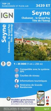 Seyne.Chabanon.Grand Puy.tête de l\'Estrop 1:25 000
