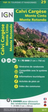 Calvi Cargèse  Monte Cinto  Monte Rotondo 1:75000