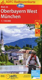 ADFC-Radtourenkarte 26 Oberbayern West / München 1:150.000, reiß- und wetterfest, GPS-Tracks Download