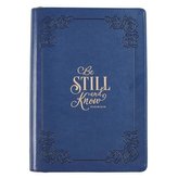 Journal Classic Zippered Luxleather Be Still - Psa 46:10