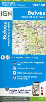 Belvès-Beaumont-du-Périgord 1:25 000