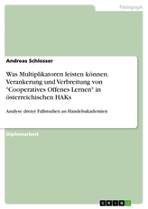Was Multiplikatoren leisten können. Verankerung und Verbreitung von \"Cooperatives Offenes Lernen\" in österreichischen HAKs