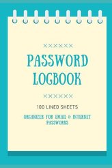 Password Logbook: Organizer for Email and Internet Password Logbook/Password Notepad/Password Keeper/Website Notepad
