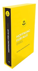 Hoffnung für alle. Die Bibel - \"Black Hope Geschenkbibel\" - Großformat mit Loch-Stanzung im gelben Schuber