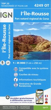 L\' Île Rousse Parc naturel régional de Corse 1 : 25 000