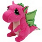 Plyš očka střední růžový drak